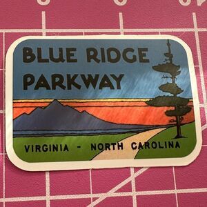 💜13/$13 +Bundle Sticker Sale | Travel Blue Ridge Parkway NC Waterproof Sticker